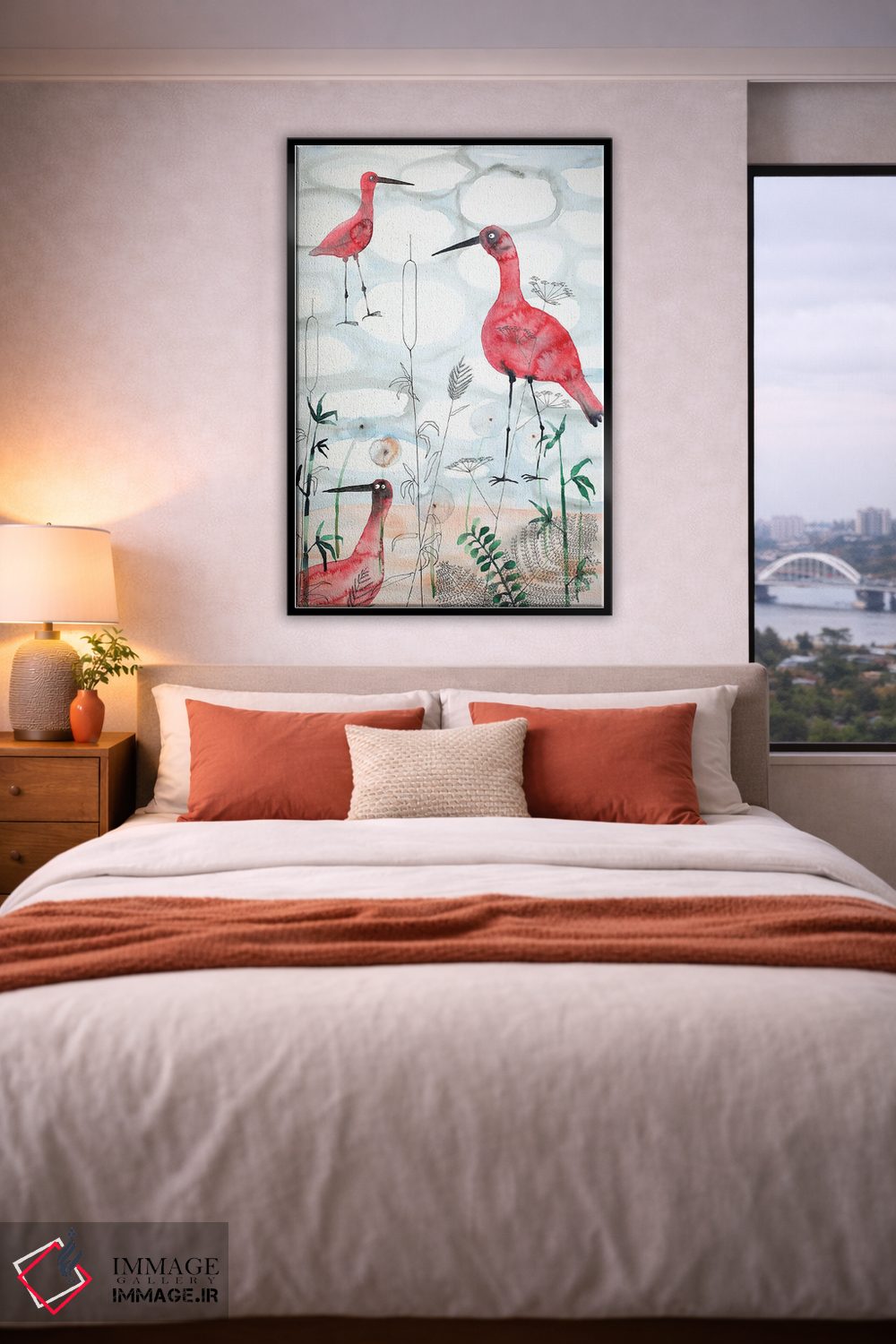 تابلو دکوراتیو ایبیس ها اثر ناینکه کویپرز - D4B