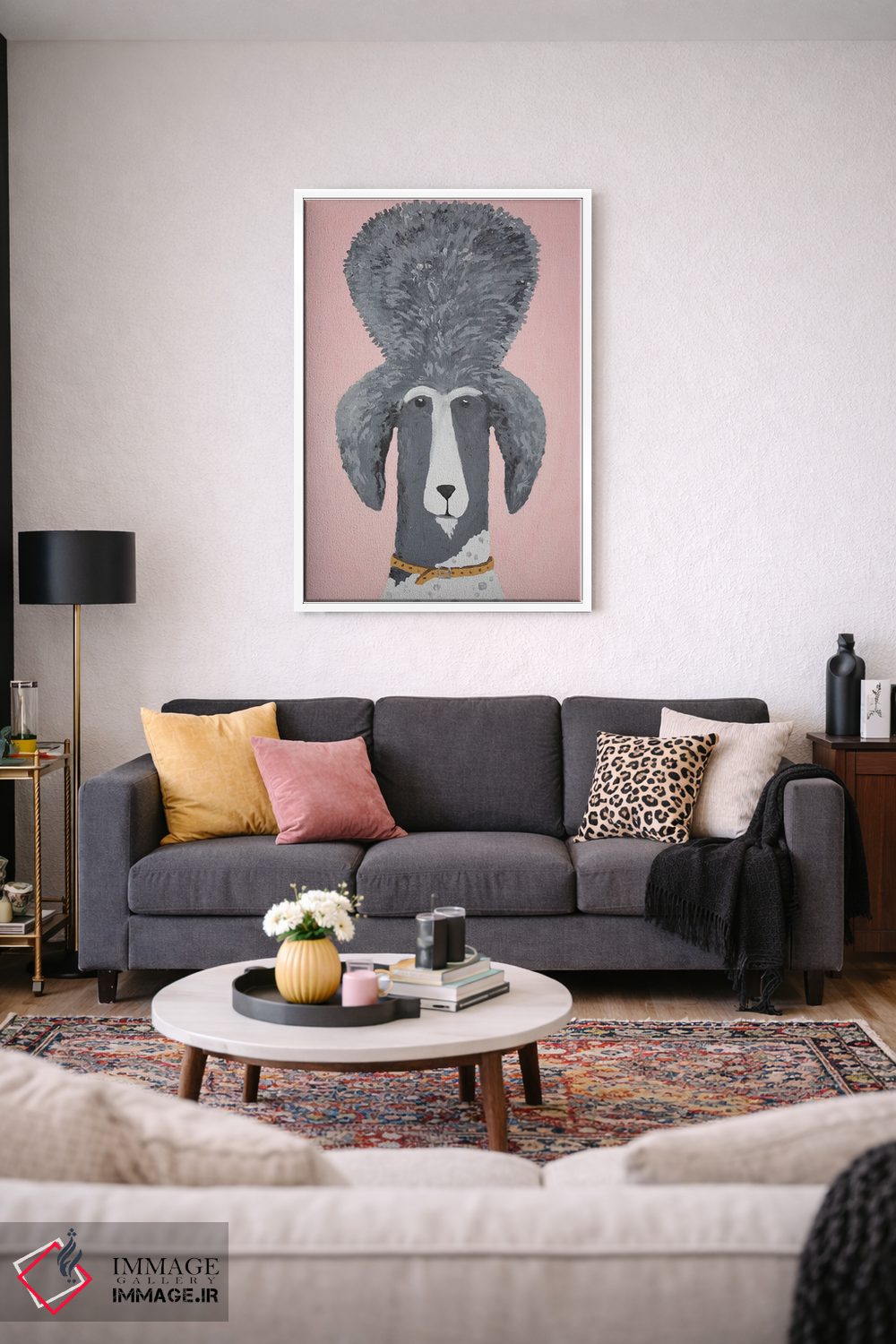 تابلو دکوراتیو پودل پادشاه اثر ناینکه کویپرز - D3W