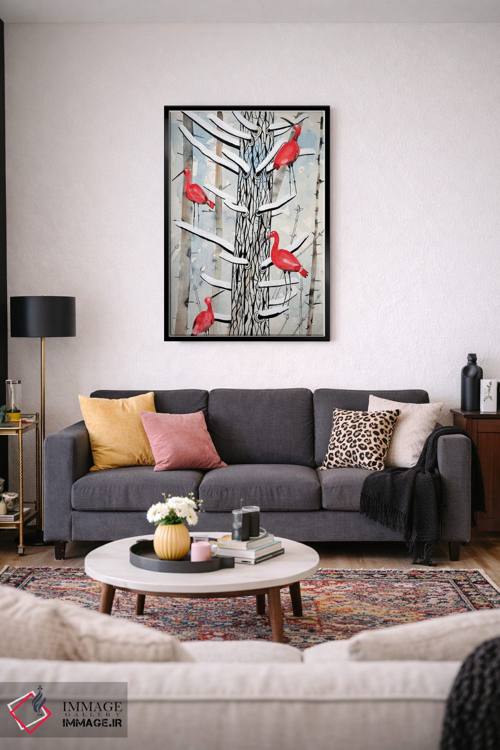 تابلو دکوراتیو ایبیس ها در برف اثر ناینکه کویپرز - D3B