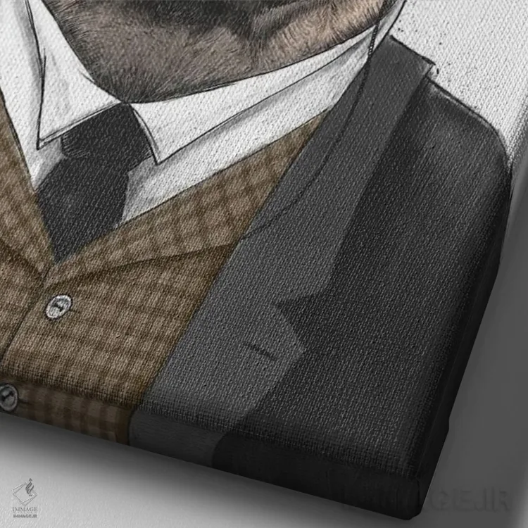 تابلو دکوراتیو آقای پاگ اثر نیکیتا کورنکوف - نمای نزدیک بافت بوم