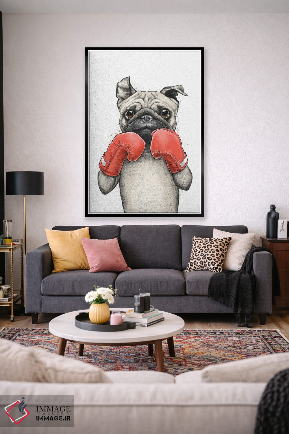 تابلو دکوراتیو پاگ بوکسور اثر نیکیتا کورنکوف - D2B