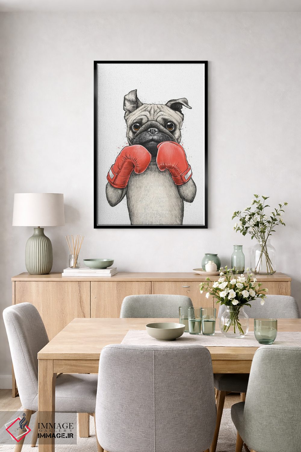 تابلو دکوراتیو پاگ بوکسور اثر نیکیتا کورنکوف - D6B
