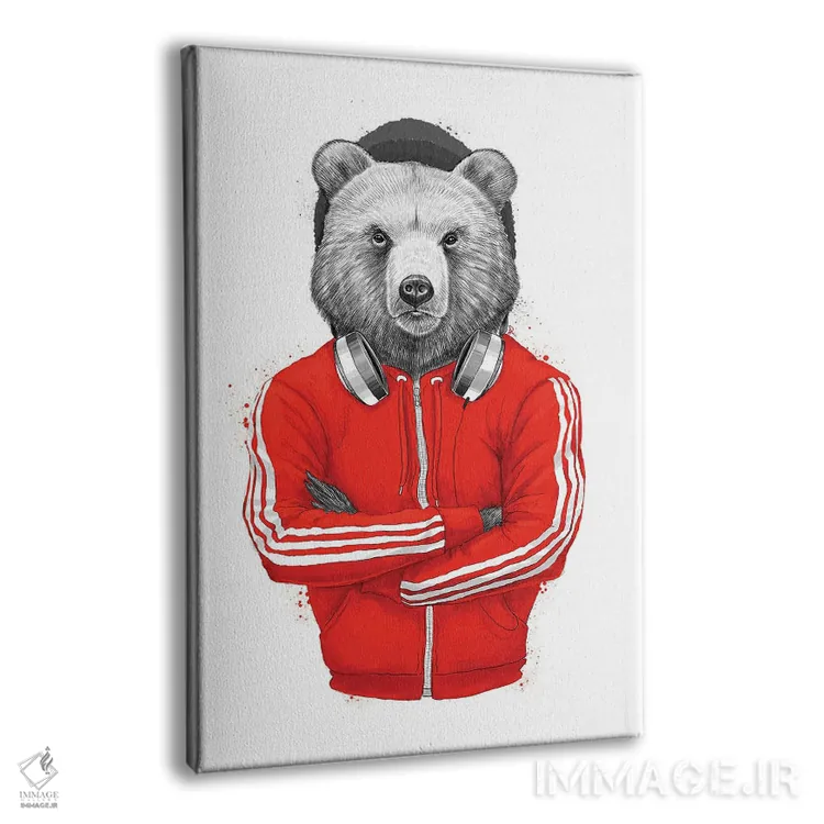 تابلو دکوراتیو خرس مربی اثر نیکیتا کورنکوف - نمای پرسپکتیو محصول