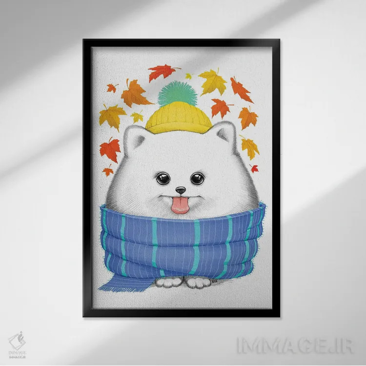 تابلو دکوراتیو اشپیتز پاییزی اثر نیکیتا کورنکوف - نمای قابدار مشکی