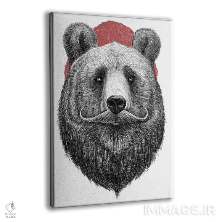 تابلو دکوراتیو خرس ریشو اثر نیکیتا کورنکوف - نمای پرسپکتیو محصول