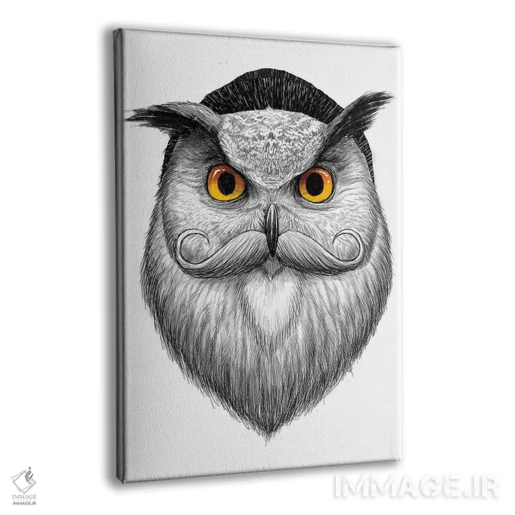 تابلو دکوراتیو جغد ریشو اثر نیکیتا کورنکوف - نمای پرسپکتیو محصول