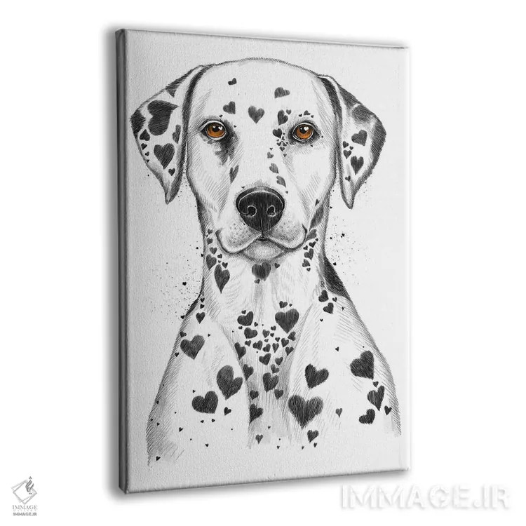 تابلو دکوراتیو دالماتین اثر نیکیتا کورنکوف - نمای پرسپکتیو محصول