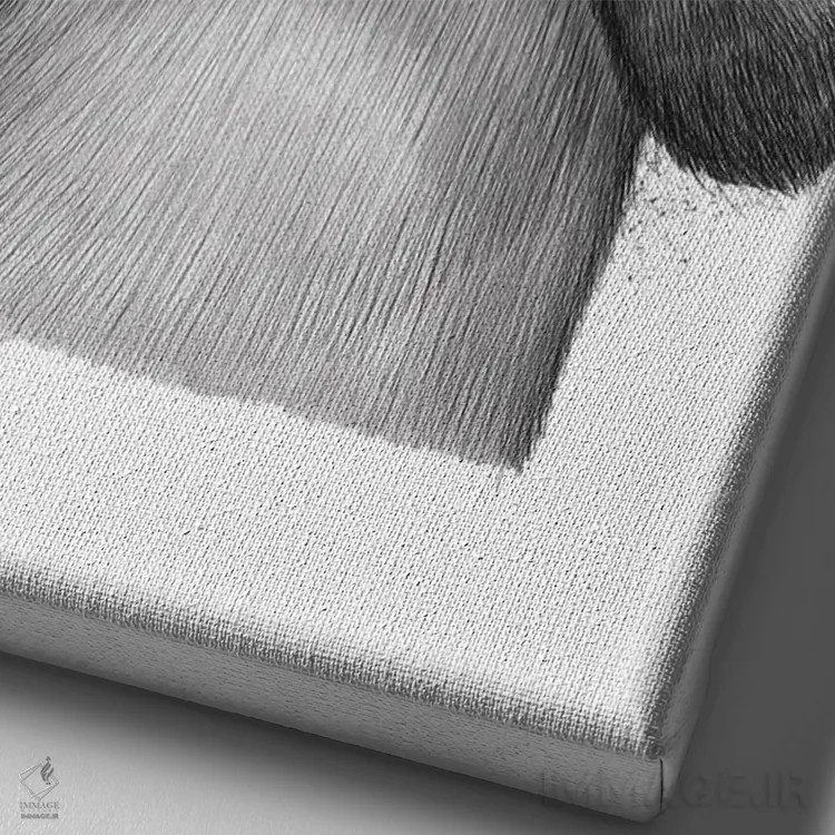 تابلو دکوراتیو خرس عاشق اثر نیکیتا کورنکوف - نمای نزدیک بافت بوم