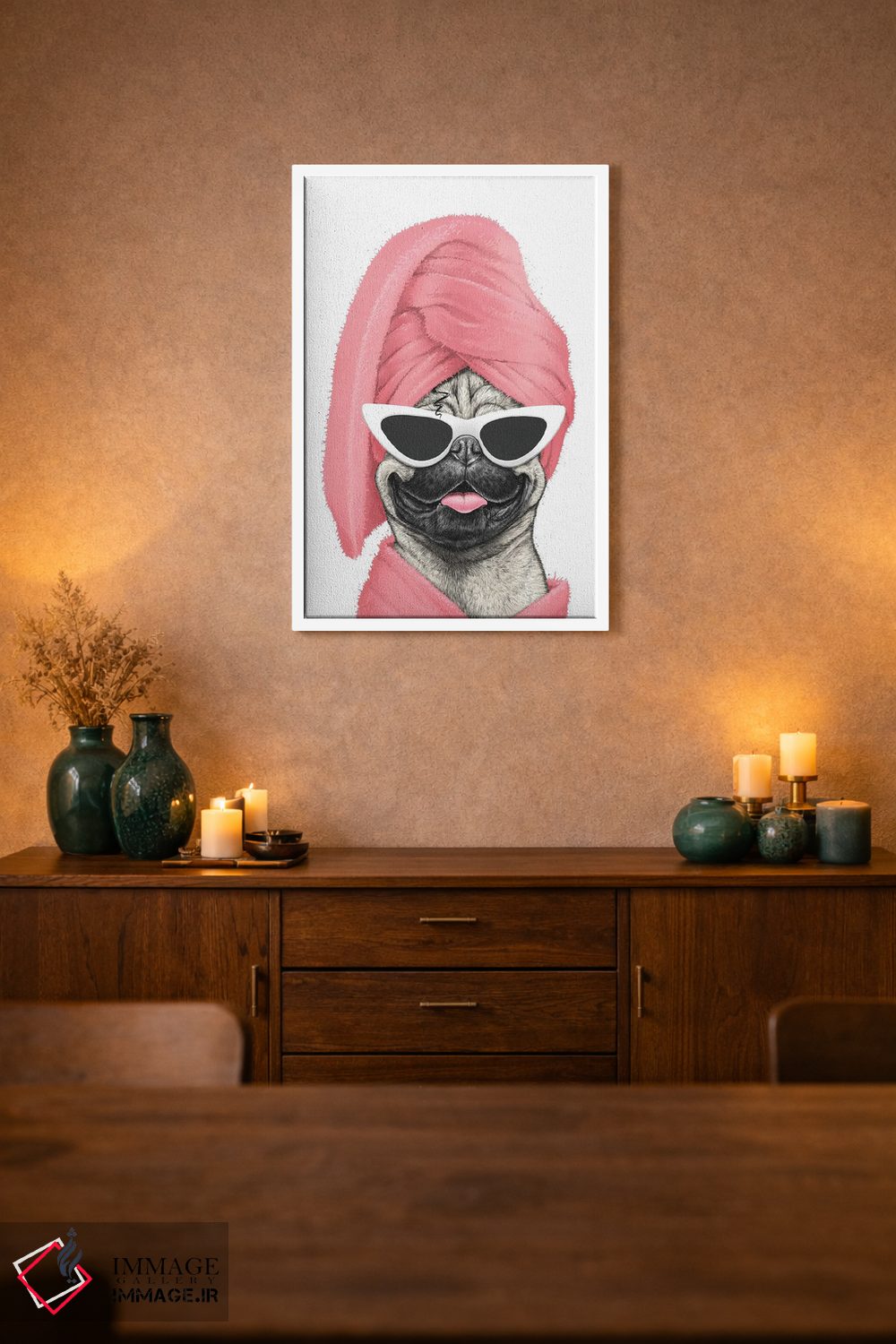 تابلو دکوراتیو پاگ بعد از حمام اثر نیکیتا کورنکوف - D1W