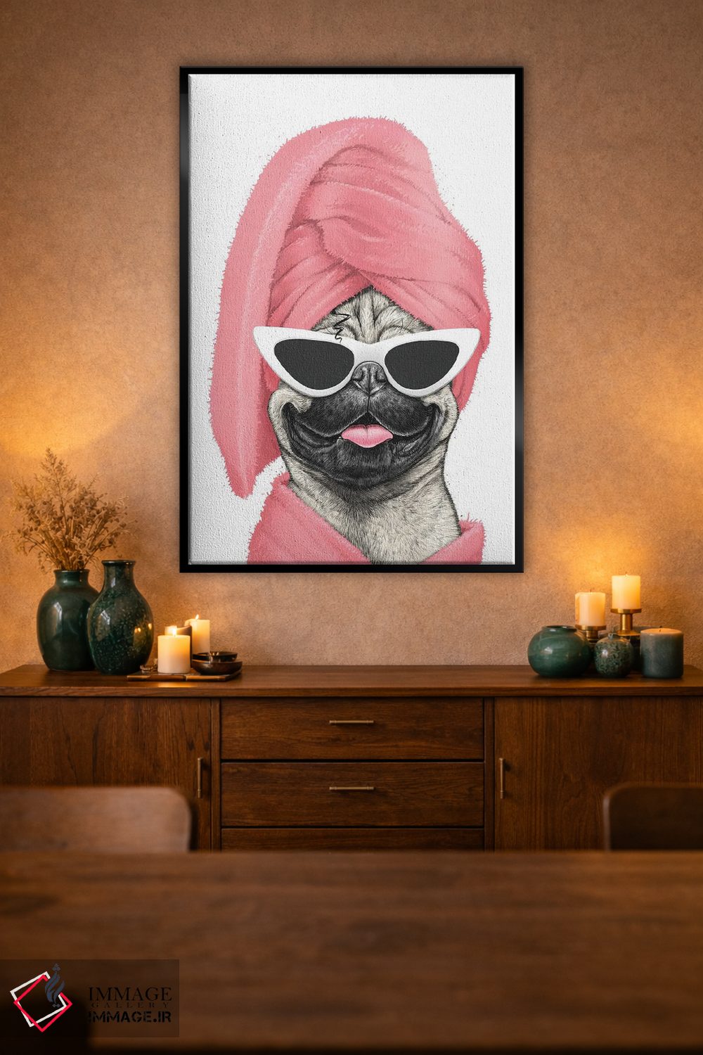 تابلو دکوراتیو پاگ بعد از حمام اثر نیکیتا کورنکوف - D2B