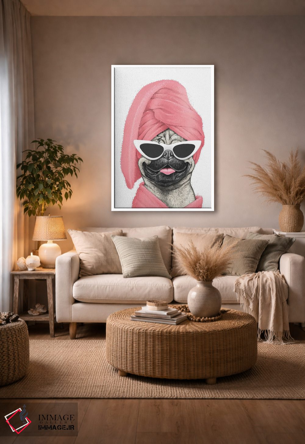 تابلو دکوراتیو پاگ بعد از حمام اثر نیکیتا کورنکوف - D3W