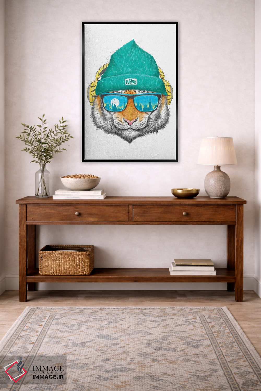 تابلو دکوراتیو ببر شهری اثر نیکیتا کورنکوف - D5B