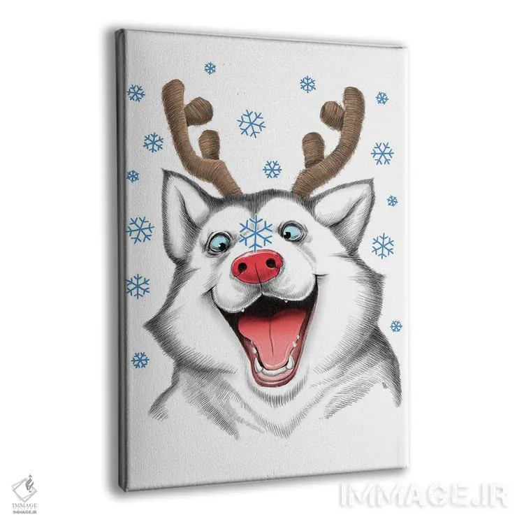 تابلو دکوراتیو هاسکی رودلف اثر نیکیتا کورنکوف - نمای پرسپکتیو محصول