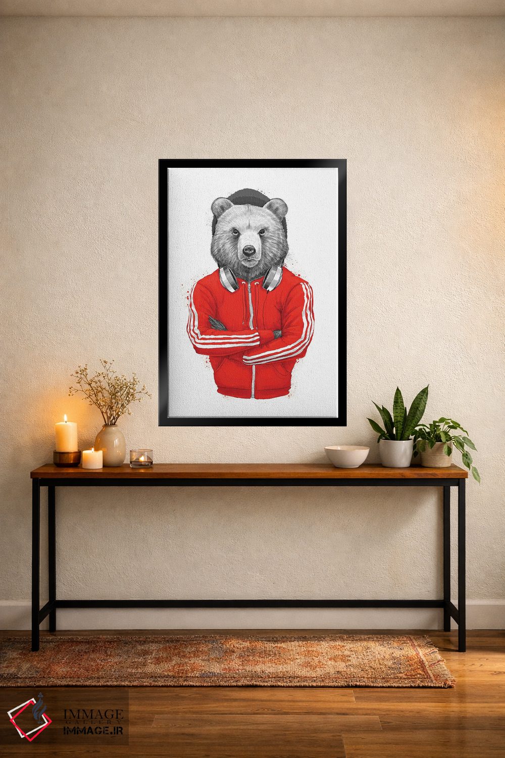 تابلو دکوراتیو خرس مربی اثر نیکیتا کورنکوف - D4B
