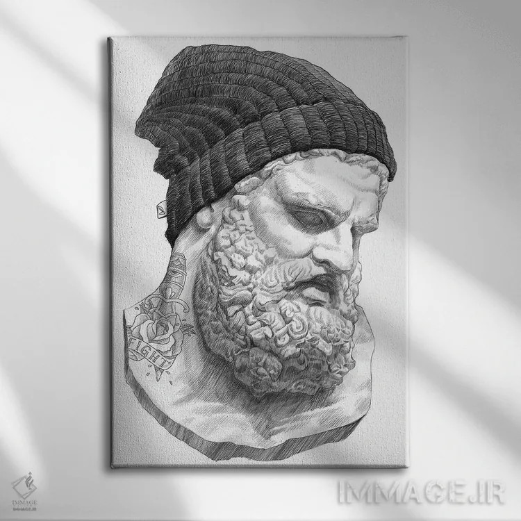 تابلو دکوراتیو هرکول اثر نیکیتا کورنکوف - نمای روبهرو روی دیوار