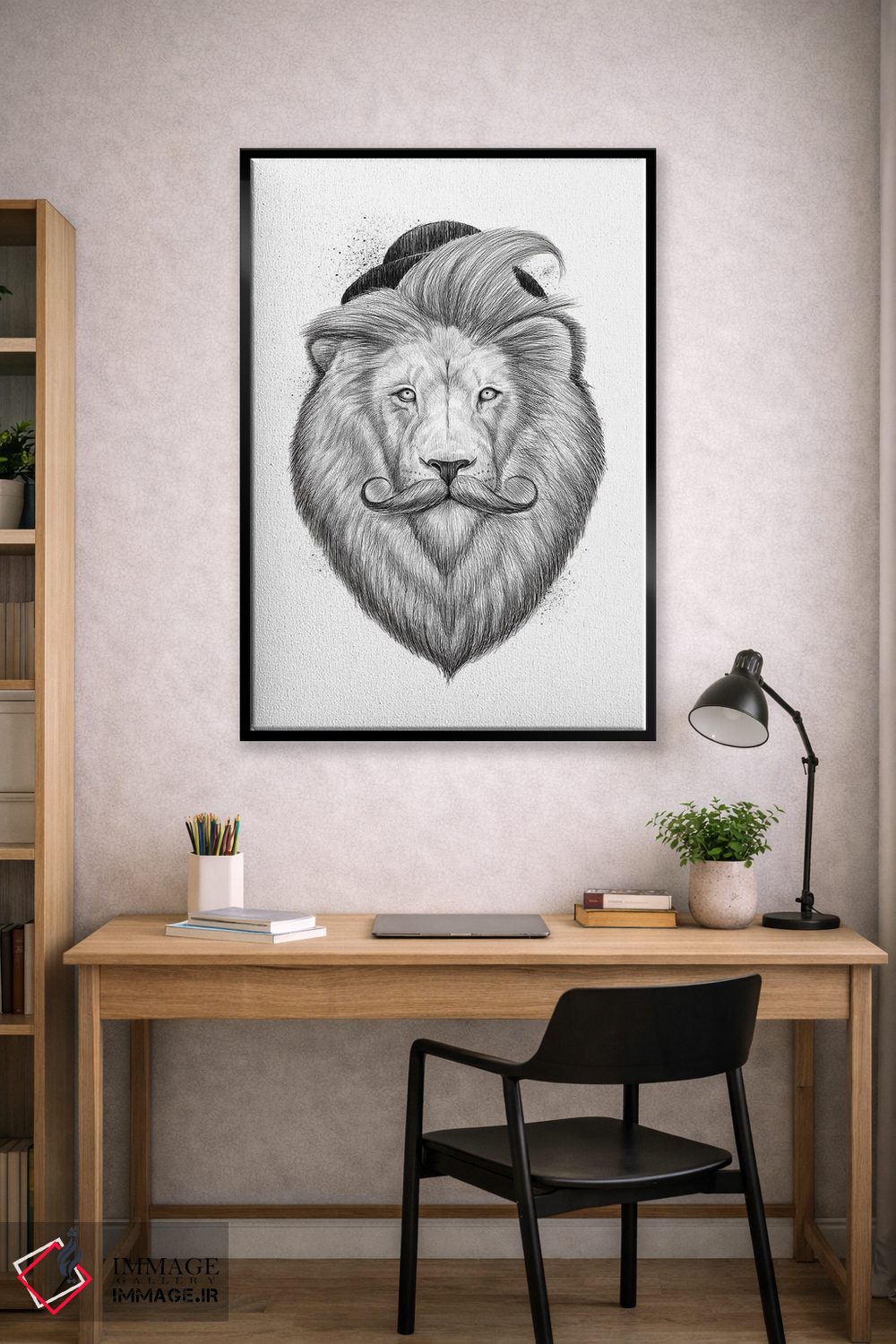 تابلو دکوراتیو شیر ریشو اثر نیکیتا کورنکوف - D3B