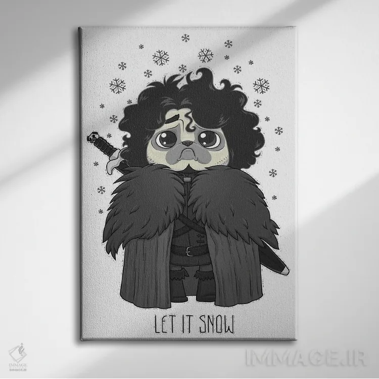 تابلو دکوراتیو بگذار برف ببارد اثر نیکیتا کورنکوف - نمای روبهرو روی دیوار