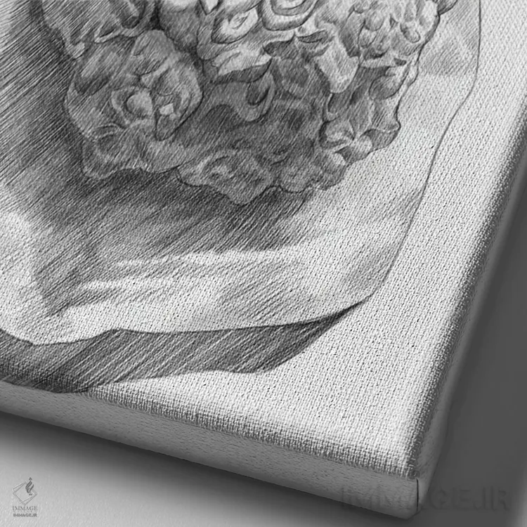 تابلو دکوراتیو هرکول اثر نیکیتا کورنکوف - نمای نزدیک بافت بوم