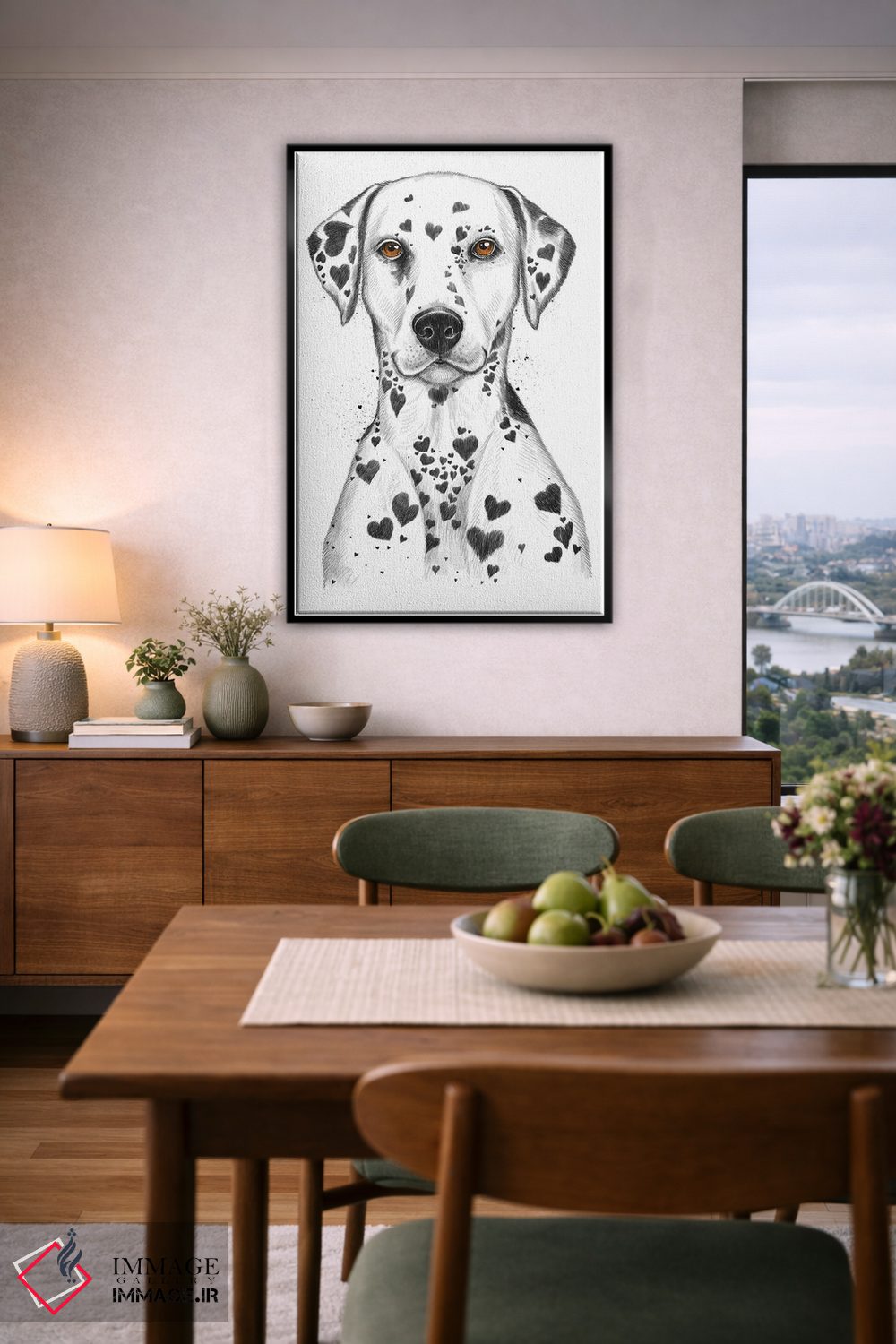 تابلو دکوراتیو دالماتین اثر نیکیتا کورنکوف - D6B