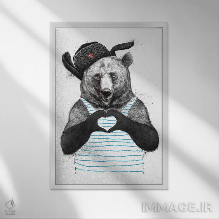 تابلو دکوراتیو از روسیه با عشق اثر نیکیتا کورنکوف - نمای قابدار سفید