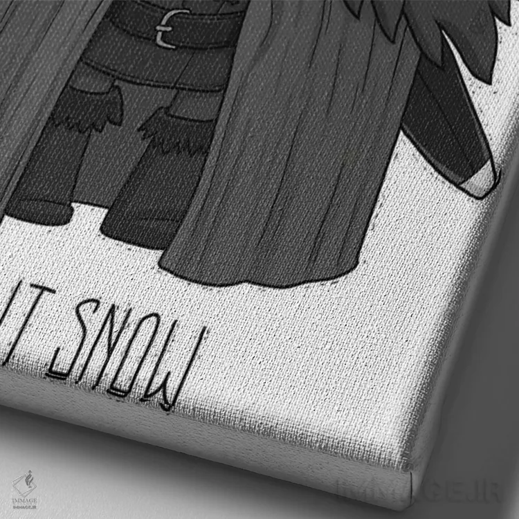 تابلو دکوراتیو بگذار برف ببارد اثر نیکیتا کورنکوف - نمای نزدیک بافت بوم