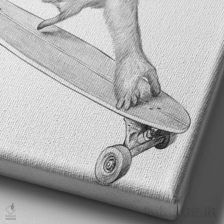 تابلو دکوراتیو لمور روی تخته اثر نیکیتا کورنکوف - نمای نزدیک بافت بوم