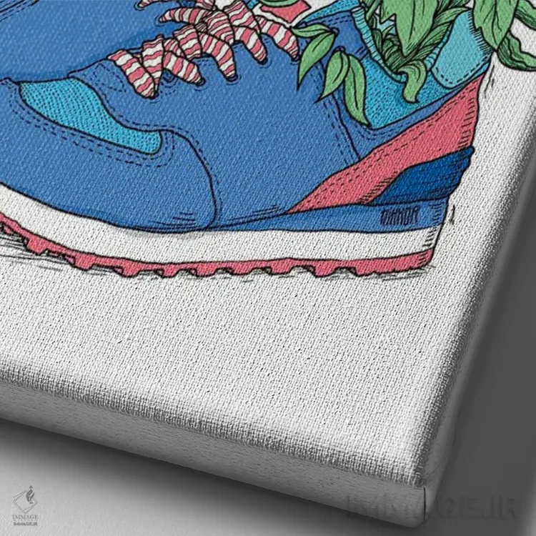 تابلو دکوراتیو تعادل طبیعت اثر نیکیتا کورنکوف - نمای نزدیک بافت بوم