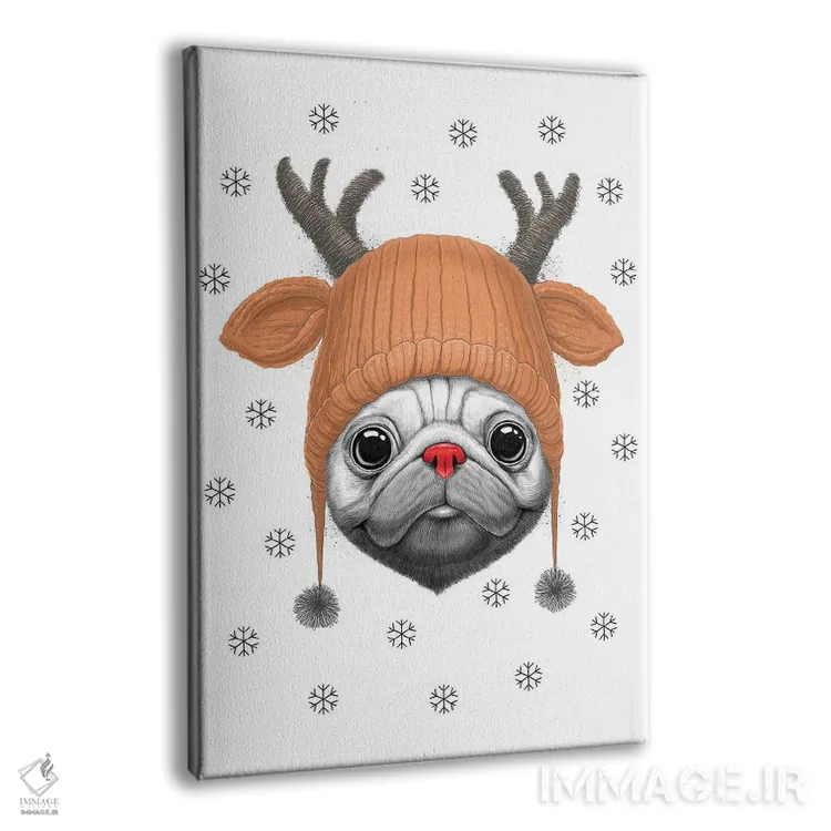 تابلو دکوراتیو پاگ رودلف اثر نیکیتا کورنکوف - نمای پرسپکتیو محصول