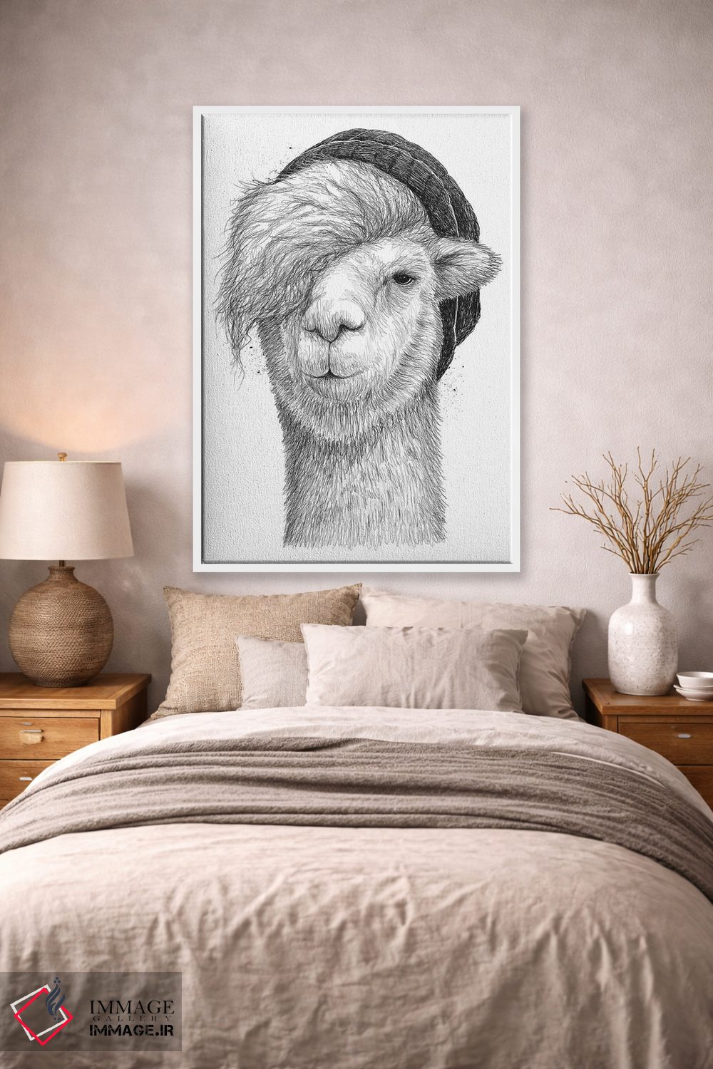 تابلو دکوراتیو لاما اثر نیکیتا کورنکوف - D1W