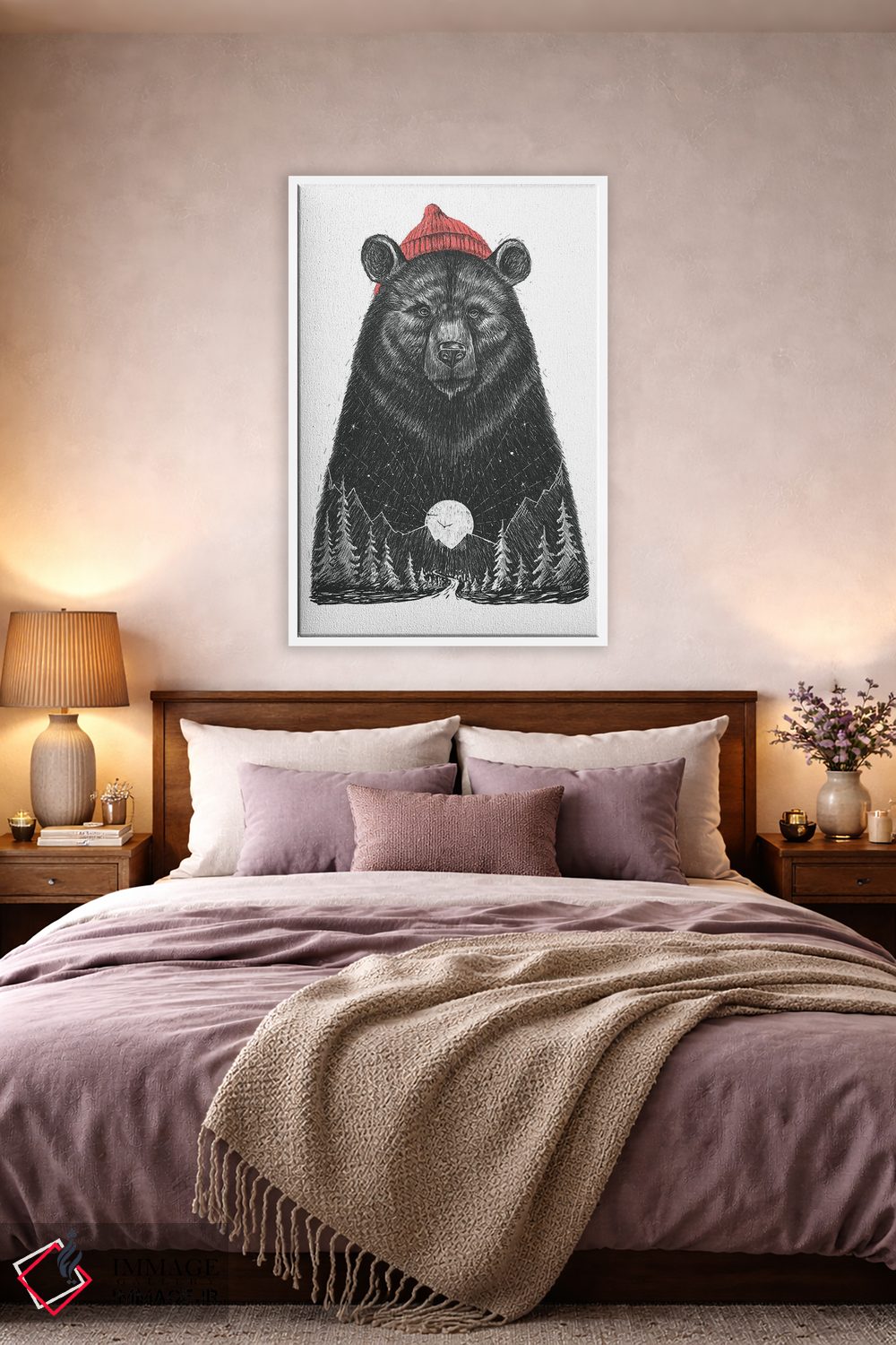 تابلو دکوراتیو خرس جنگلی اثر نیکیتا کورنکوف - D3W