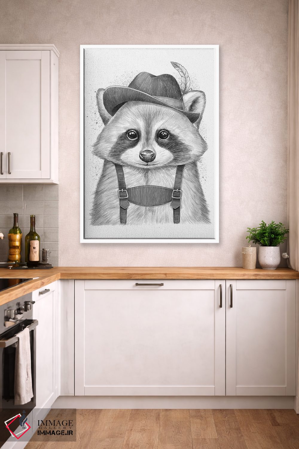 تابلو دکوراتیو راکون آلمانی اثر نیکیتا کورنکوف - D4W