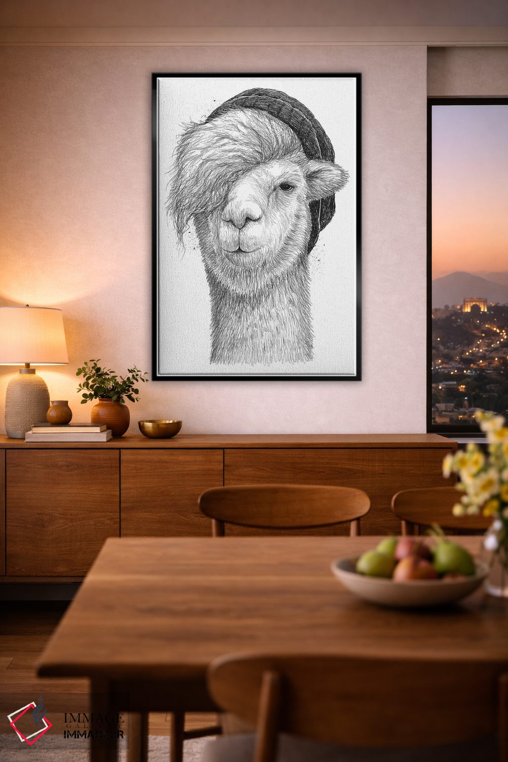 تابلو دکوراتیو لاما اثر نیکیتا کورنکوف - D2B