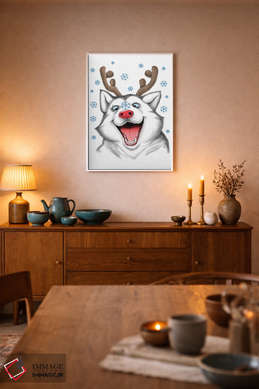 تابلو دکوراتیو هاسکی رودلف اثر نیکیتا کورنکوف - D6W