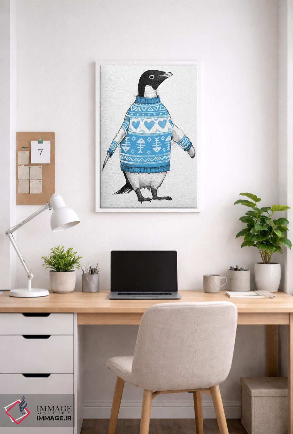 تابلو دکوراتیو پنگوئن با پلیور اثر نیکیتا کورنکوف - D3W