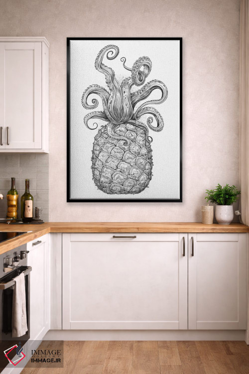 تابلو دکوراتیو اختاپوس آناناسی اثر نیکیتا کورنکوف - D1B
