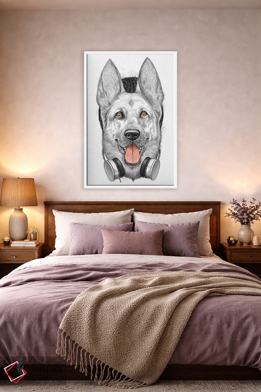تابلو دکوراتیو سگ شپرد آلمانی اثر نیکیتا کورنکوف - D4W