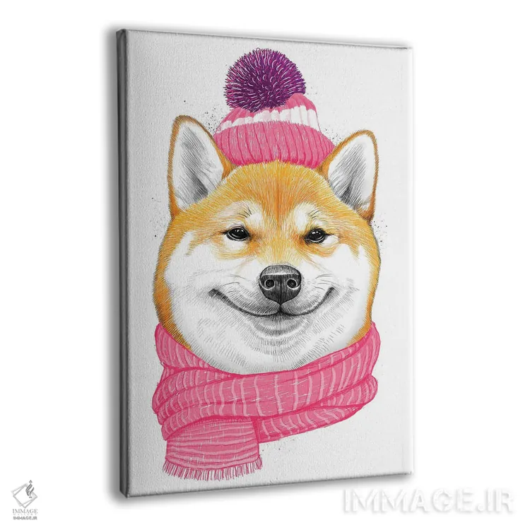 تابلو دکوراتیو شیبا اینو اثر نیکیتا کورنکوف - نمای پرسپکتیو محصول