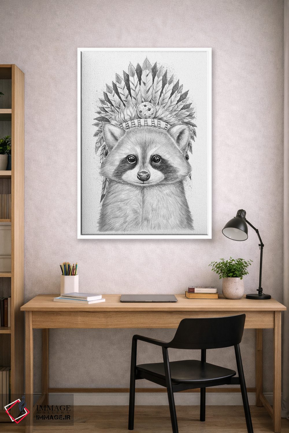 تابلو دکوراتیو راکون آپاچی اثر نیکیتا کورنکوف - D1W