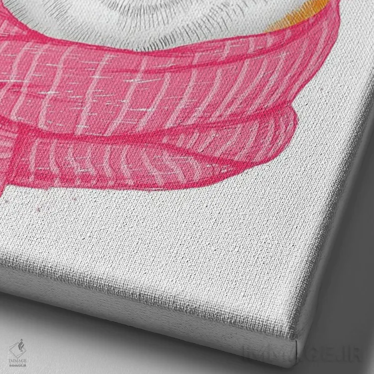 تابلو دکوراتیو شیبا اینو اثر نیکیتا کورنکوف - نمای نزدیک بافت بوم