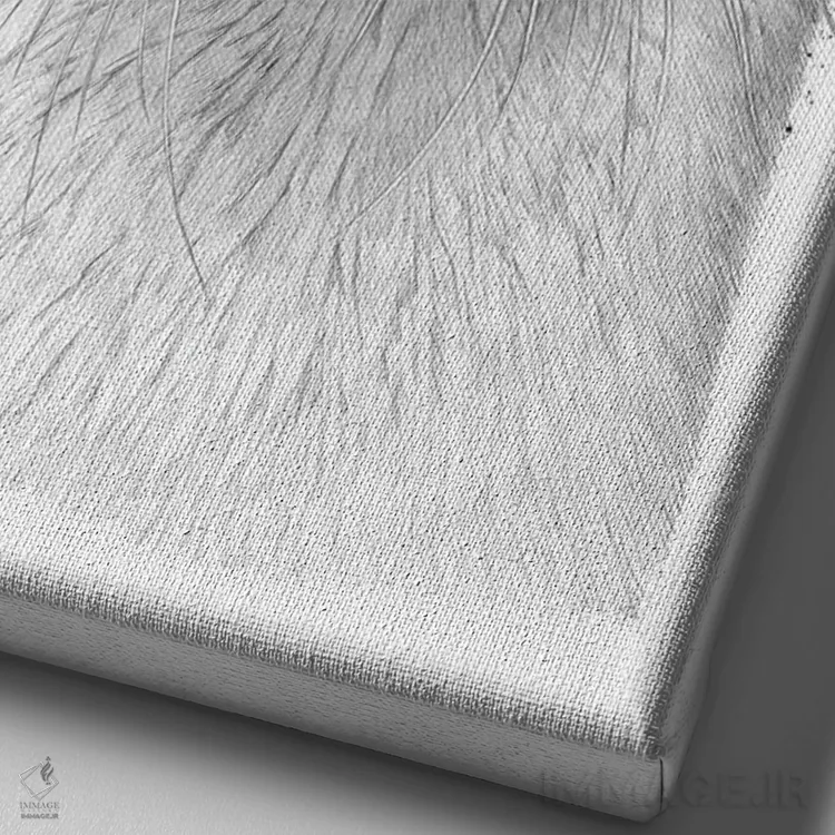 تابلو دکوراتیو سمور دریایی اثر نیکیتا کورنکوف - نمای نزدیک بافت بوم