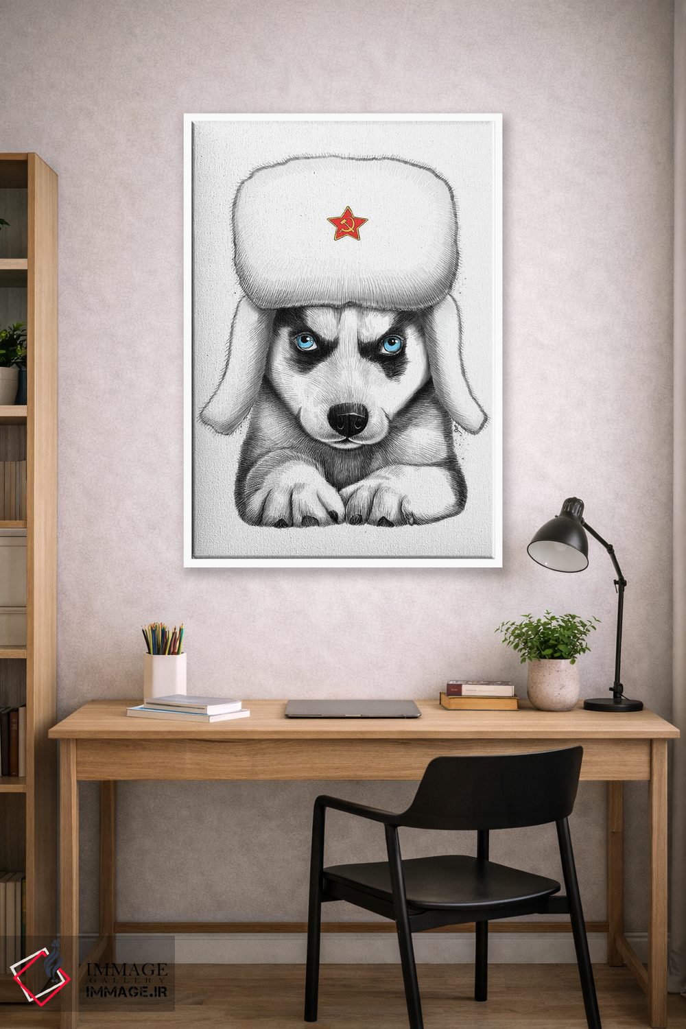 تابلو دکوراتیو هاسکی سیبری اثر نیکیتا کورنکوف - D1W