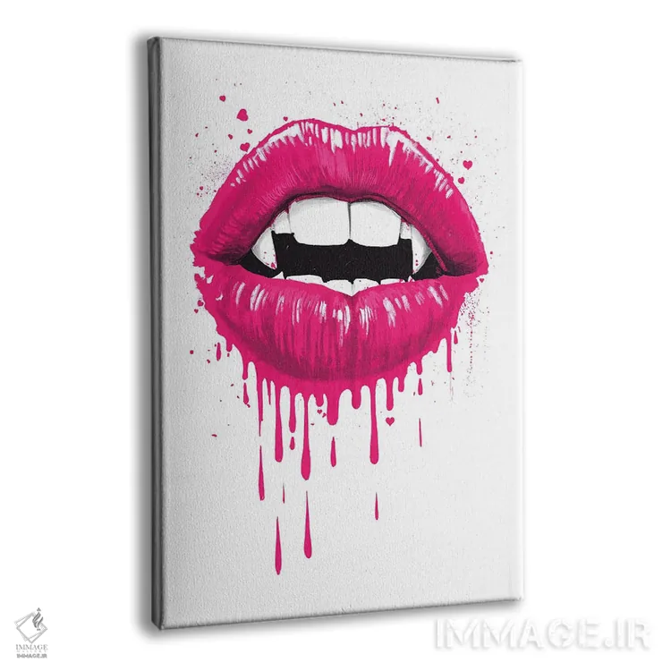 تابلو دکوراتیو لب های خون آشام اثر نیکیتا کورنکوف - نمای پرسپکتیو محصول