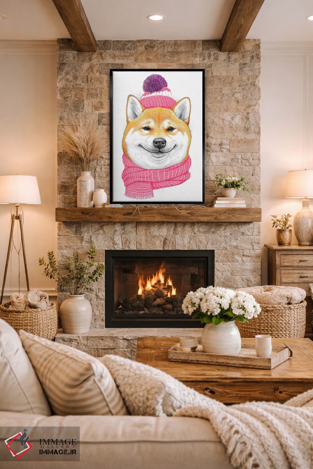 تابلو دکوراتیو شیبا اینو اثر نیکیتا کورنکوف - D2B