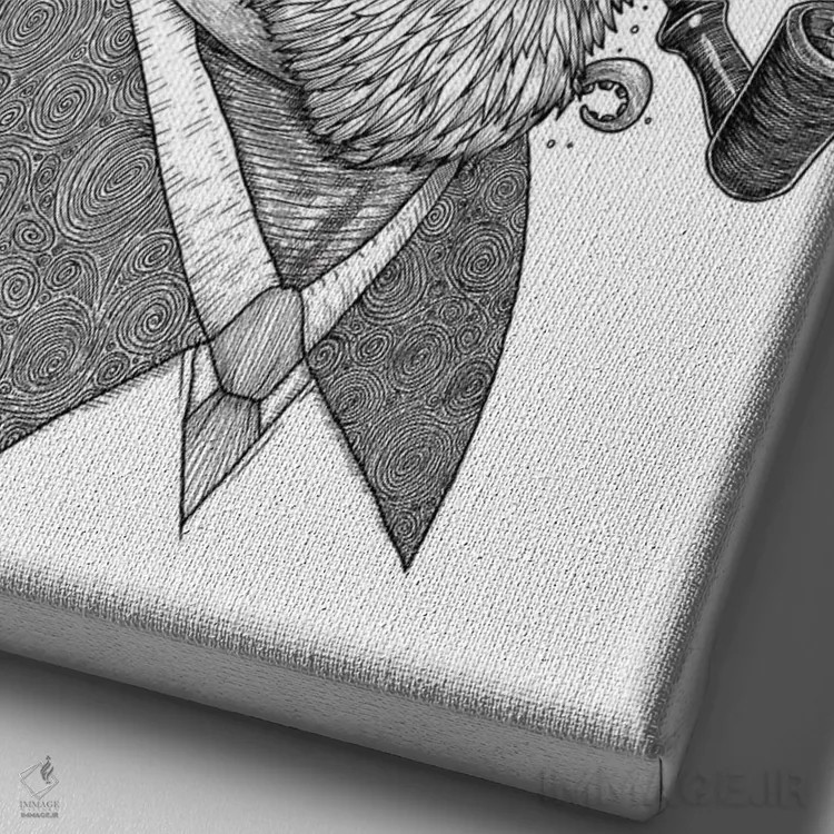 تابلو دکوراتیو اختاپوس ون گوگ اثر نیکیتا کورنکوف - نمای نزدیک بافت بوم