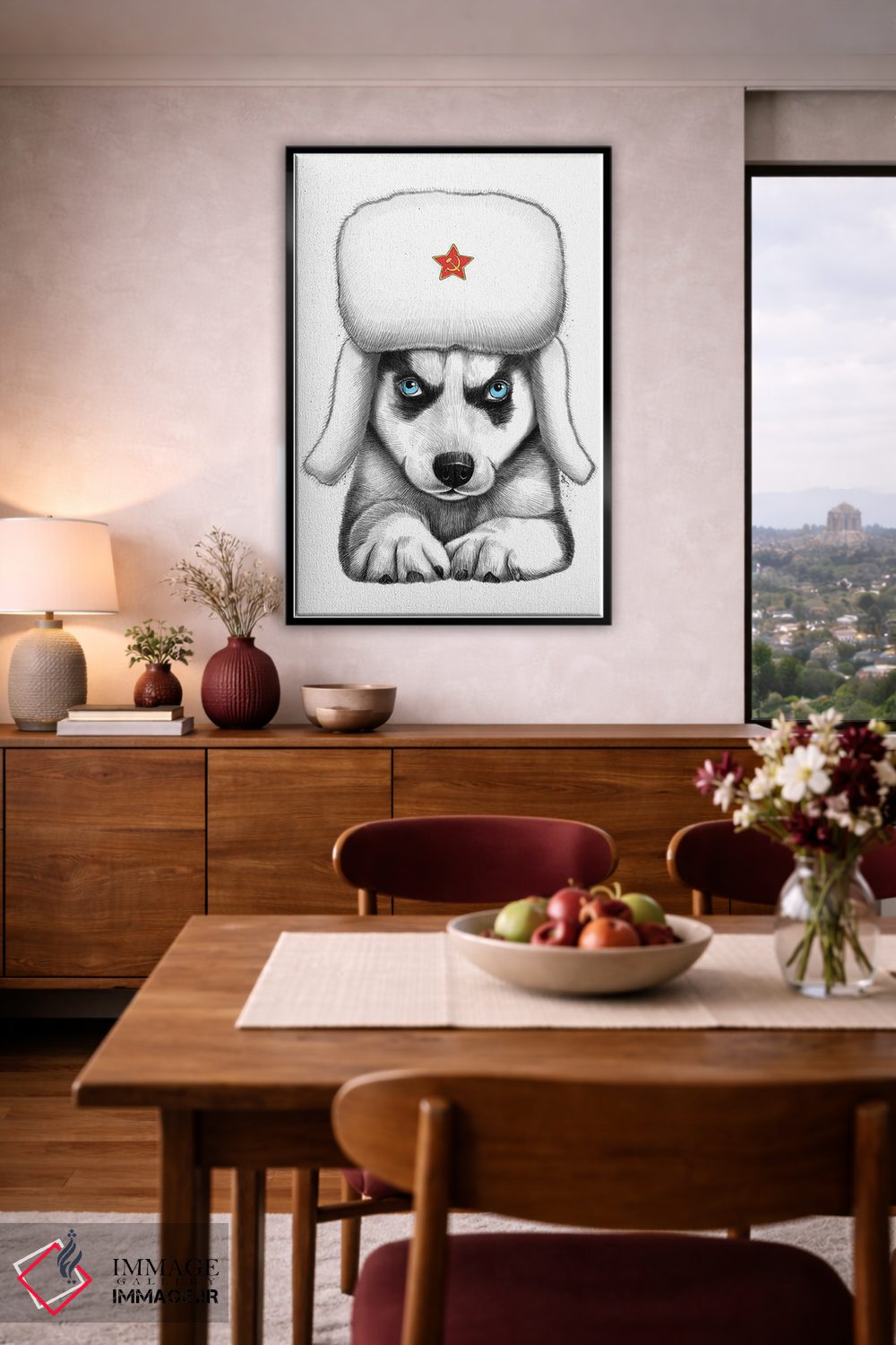 تابلو دکوراتیو هاسکی سیبری اثر نیکیتا کورنکوف - D6B