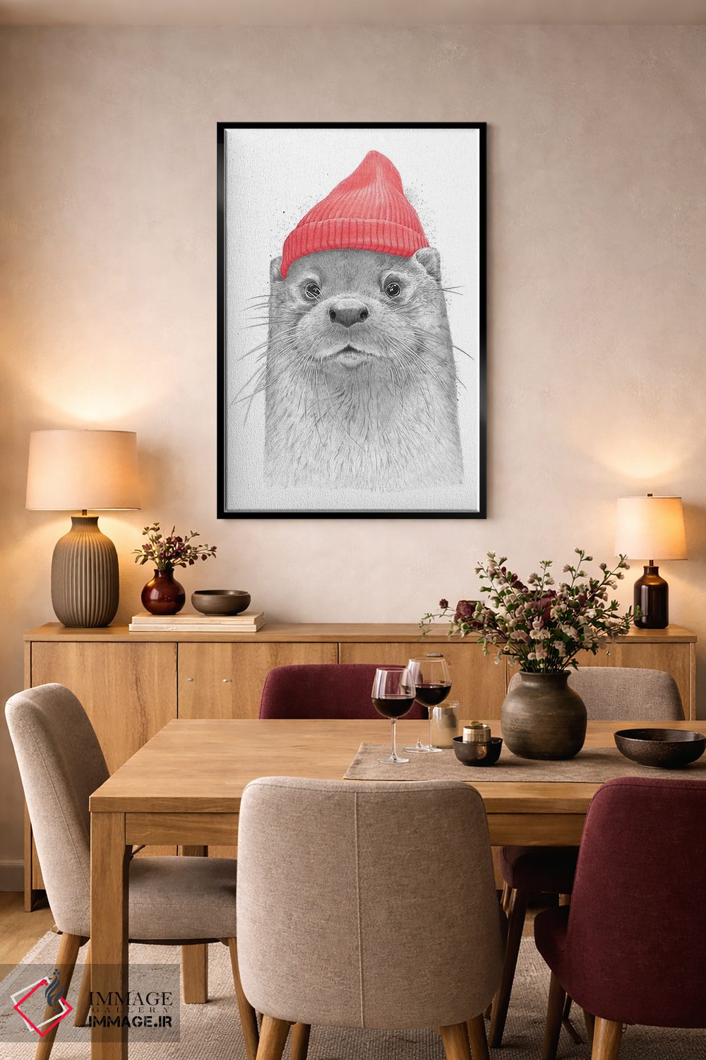 تابلو دکوراتیو سمور دریایی اثر نیکیتا کورنکوف - D5B