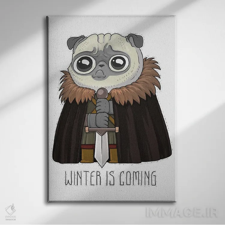 تابلو دکوراتیو زمستان پاگ است اثر نیکیتا کورنکوف - نمای روبهرو روی دیوار