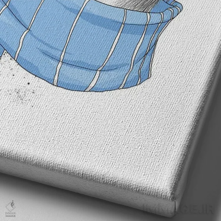 تابلو دکوراتیو پاگ پاییزی اثر نیکیتا کورنکوف - نمای نزدیک بافت بوم