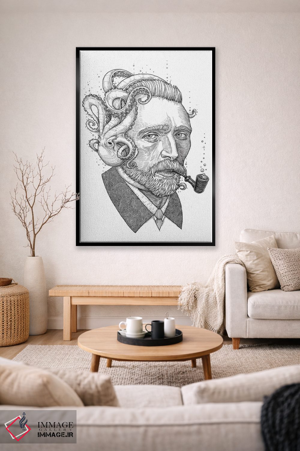 تابلو دکوراتیو اختاپوس ون گوگ اثر نیکیتا کورنکوف - D2B