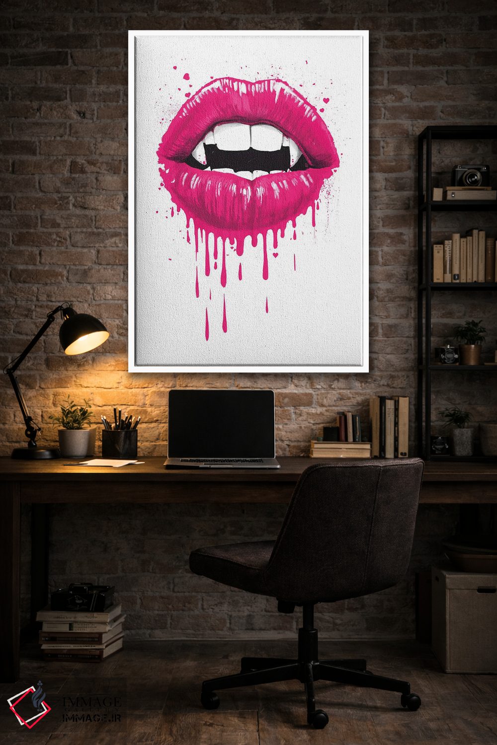 تابلو دکوراتیو لب های خون آشام اثر نیکیتا کورنکوف - D4W
